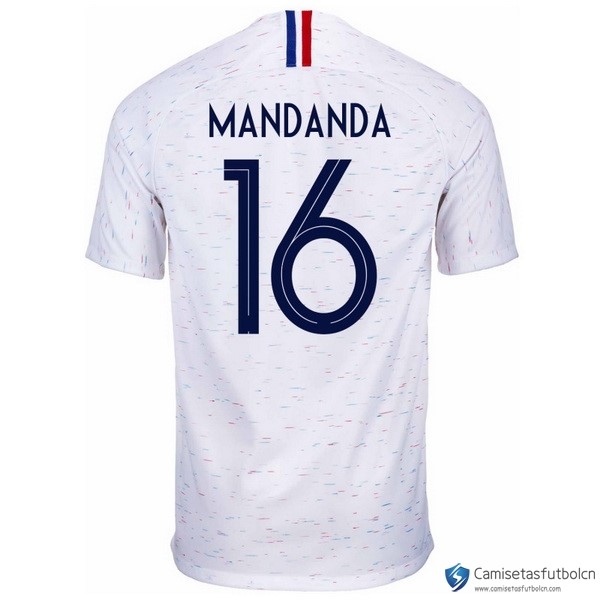 Camiseta Seleccion Francia Segunda equipo Mandanda 2018 Blanco